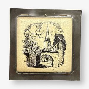Vtng Fuchtorf Germany Souvenir Art Tile Wall Plaque St Maria Himmelfahrt Church